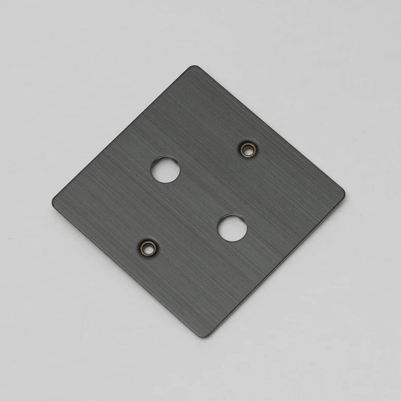 One Gang Wall Plate for 2 Dimmer Switches Only in Smoked Bronze