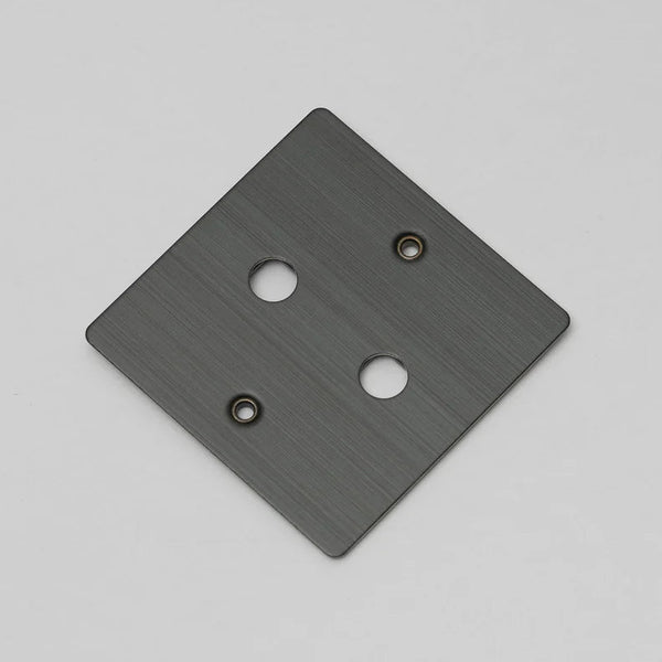 One Gang Wall Plate for 2 Dimmer Switches Only in Smoked Bronze