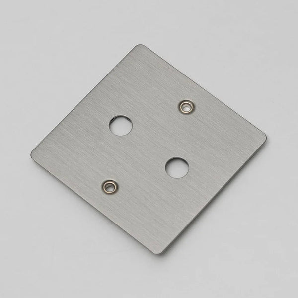 One Gang Wall Plate for 2 Dimmer Switches Only in Steel