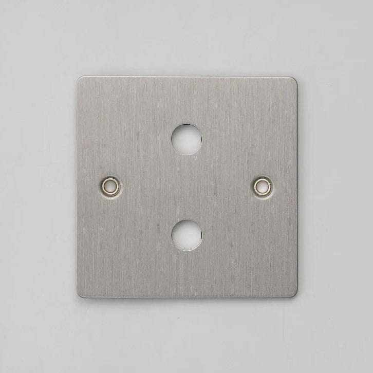One Gang Wall Plate for 2 Dimmer Switches Only in Steel
