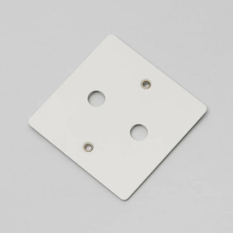 One Gang Wall Plate for 2 Dimmer Switches Only in White