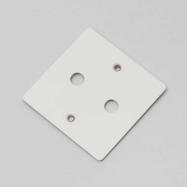 One Gang Wall Plate for 2 Dimmer Switches Only in White