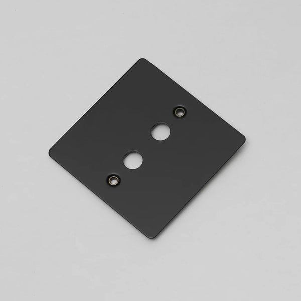 One Gang Wall Plate for 2 Toggle Switches Only in Black