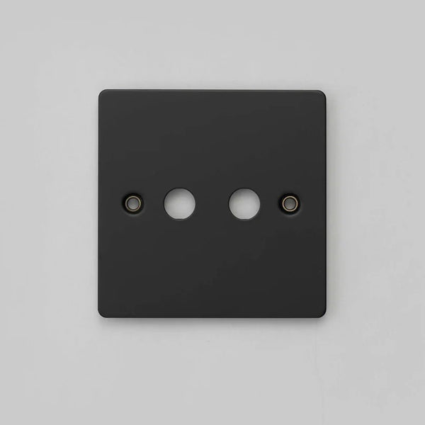 One Gang Wall Plate for 2 Toggle Switches Only in Black