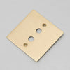 One Gang Wall Plate for 2 Toggle Switches Only in Brass