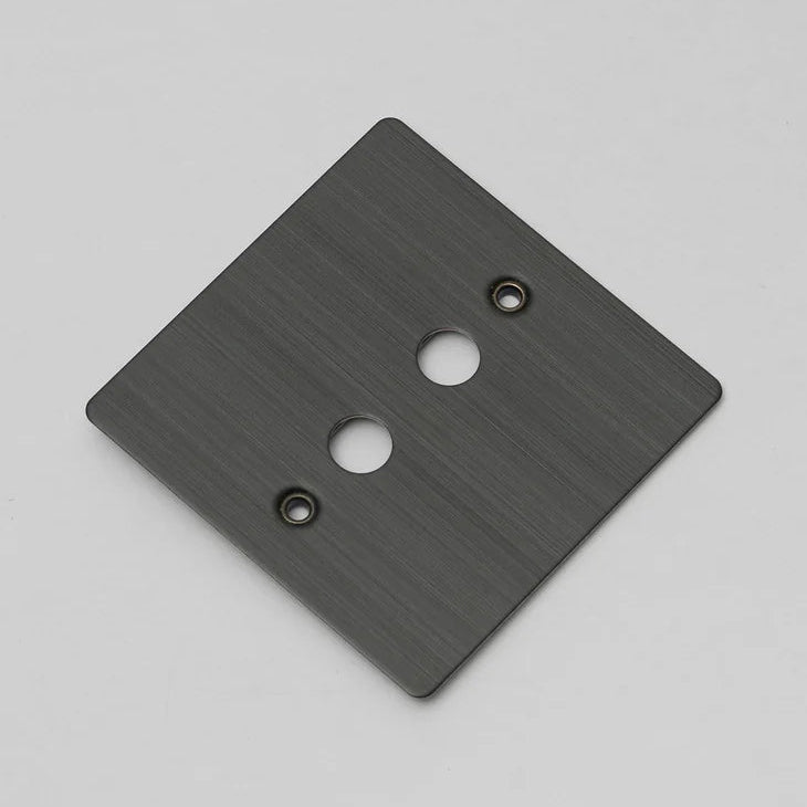 One Gang Wall Plate for 2 Toggle Switches Only in Smoked Bronze