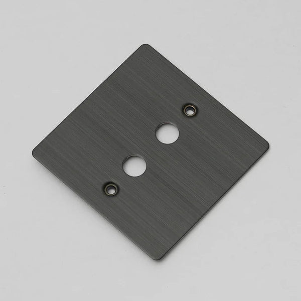 One Gang Wall Plate for 2 Toggle Switches Only in Smoked Bronze