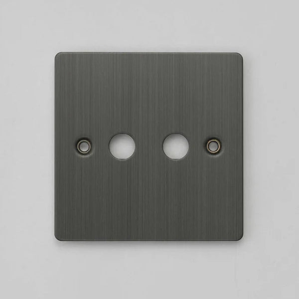 One Gang Wall Plate for 2 Toggle Switches Only in Smoked Bronze