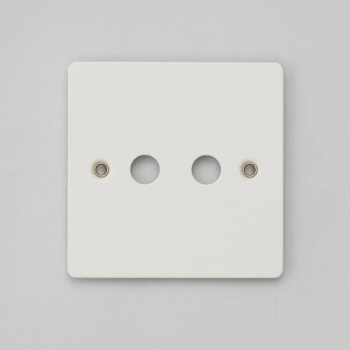 One Gang Wall Plate for 2 Toggle Switches Only in White