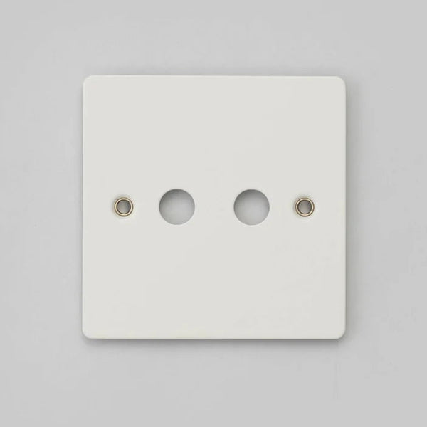 One Gang Wall Plate for 2 Toggle Switches Only in White