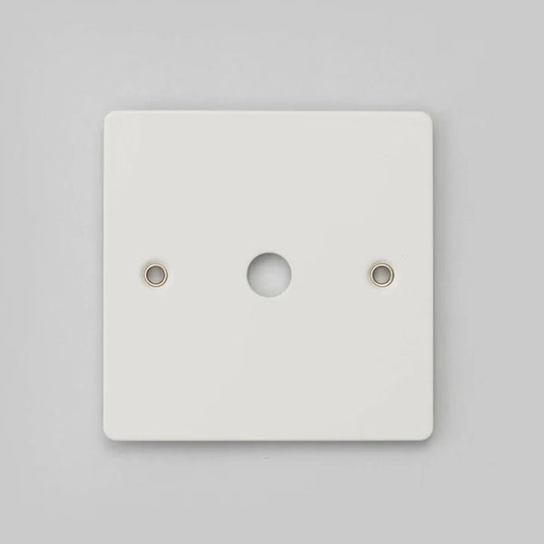 One Gang Wall Plate for 1 Dimmer or Toggle Switch in White