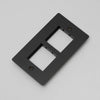 Two Gang Wall Plate for Two 45mm Modules in Black