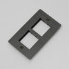 Two Gang Wall Plate for Two 45mm Modules in Smoked Bronze