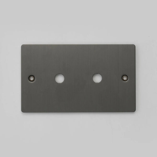 Two Gang Wall Plate for 2 Toggle or Dimmer Switches in Smoked Bronze