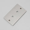 Two Gang Wall Plate for 2 Toggle or Dimmer Switches in Steel
