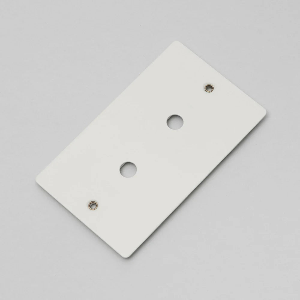 Two Gang Wall Plate for 2 Toggle or Dimmer Switches in White