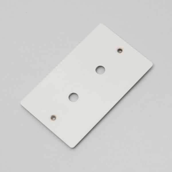 Two Gang Wall Plate for 2 Toggle or Dimmer Switches in White