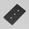 Two Gang Wall Plate for 3 Toggle or Dimmer Switches in Black