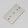 Two Gang Wall Plate for 3 Toggle or Dimmer Switches in Steel