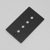 Two Gang Wall Plate for 4 Toggle or Dimmer Switches in Black
