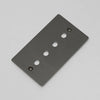 Two Gang Wall Plate for 4 Toggle or Dimmer Switches in Smoked Bronze