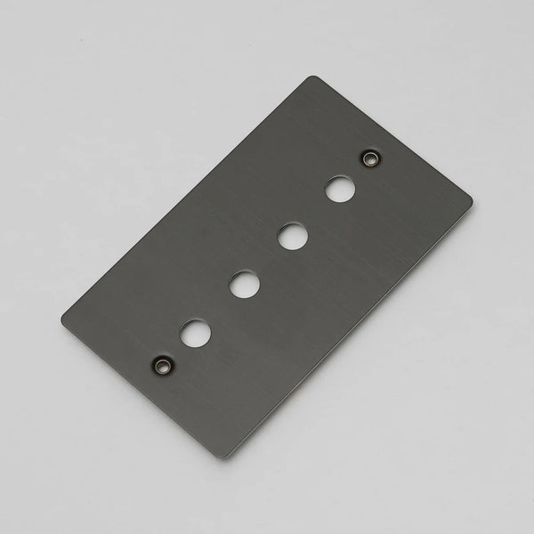 Two Gang Wall Plate for 4 Toggle or Dimmer Switches in Smoked Bronze
