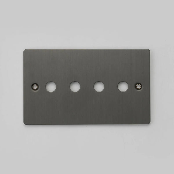 Two Gang Wall Plate for 4 Toggle or Dimmer Switches in Smoked Bronze