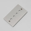 Two Gang Wall Plate for 4 Toggle or Dimmer Switches in Steel