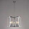 Canto 5 Light Pendant in Polished Nickel & Clear Acrylic