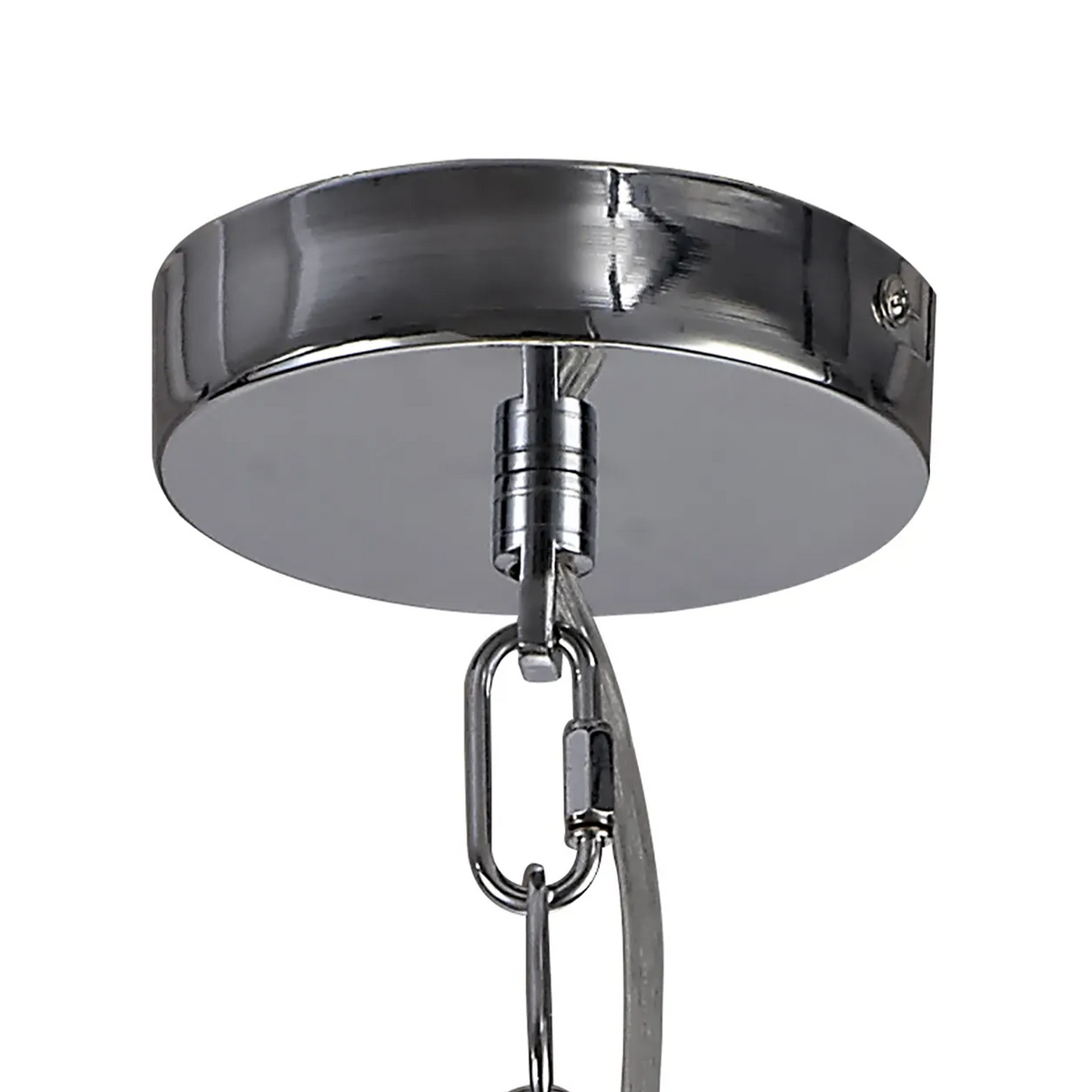 Canto 5 Light Pendant in Polished Nickel & Clear Acrylic