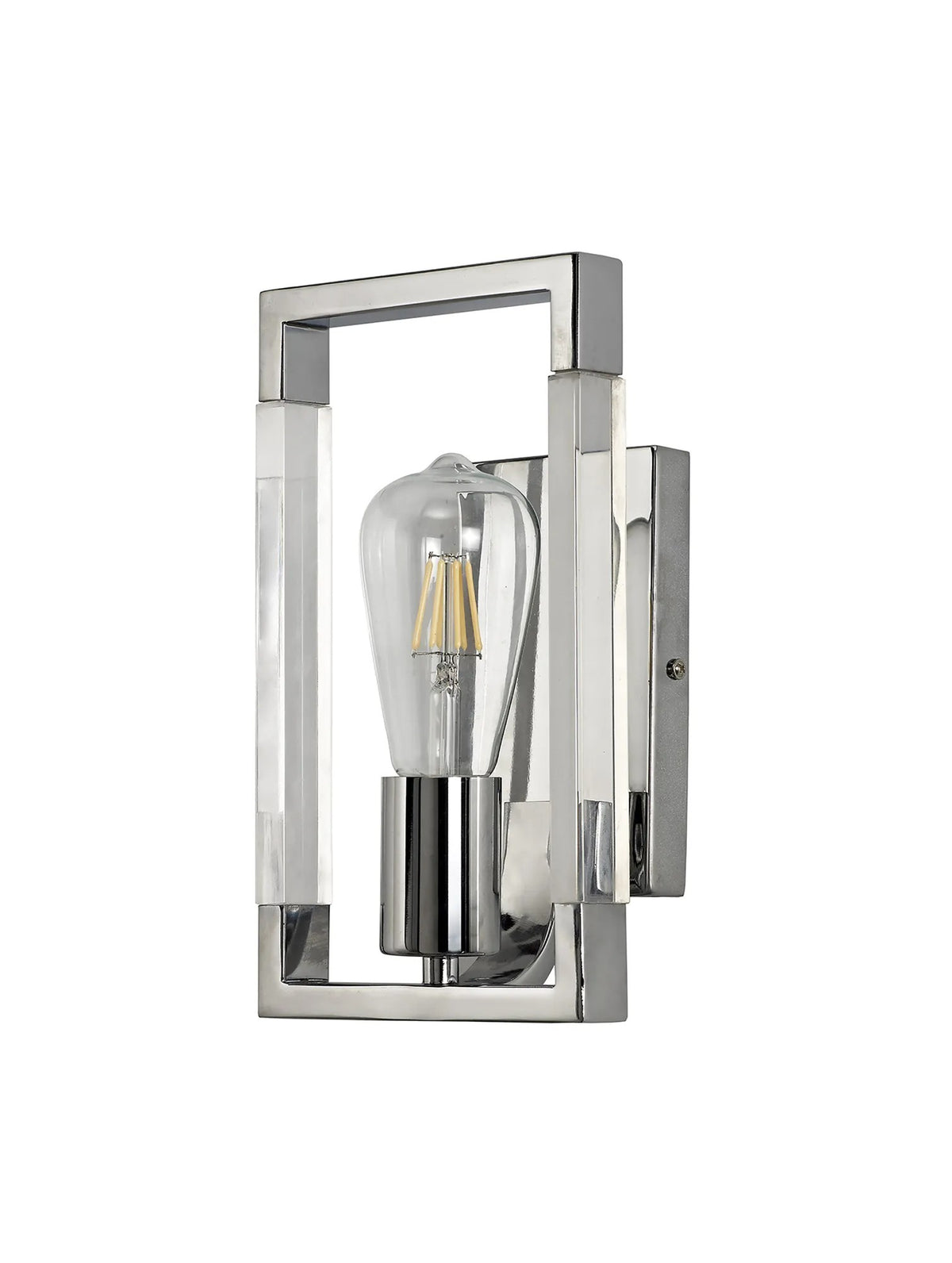 Canto Wall Light in Polished Nickel & Clear Acrylic