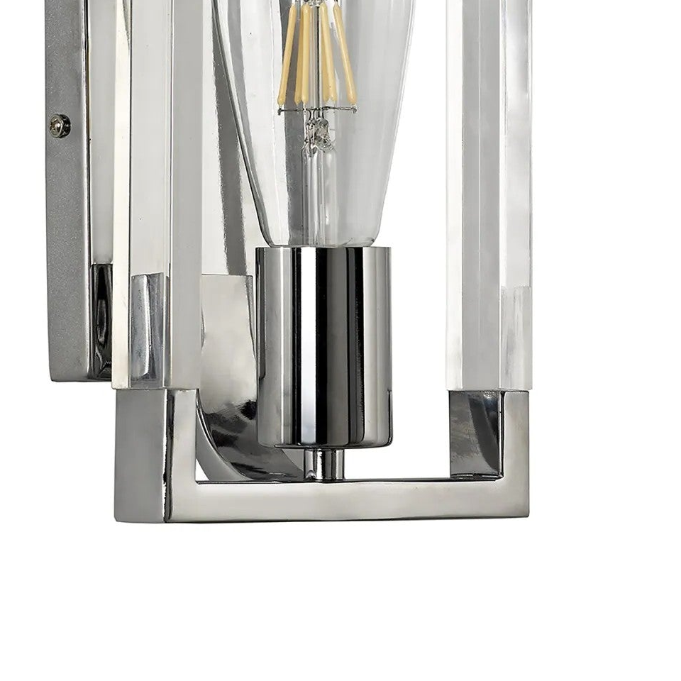 Canto Wall Light in Polished Nickel & Clear Acrylic