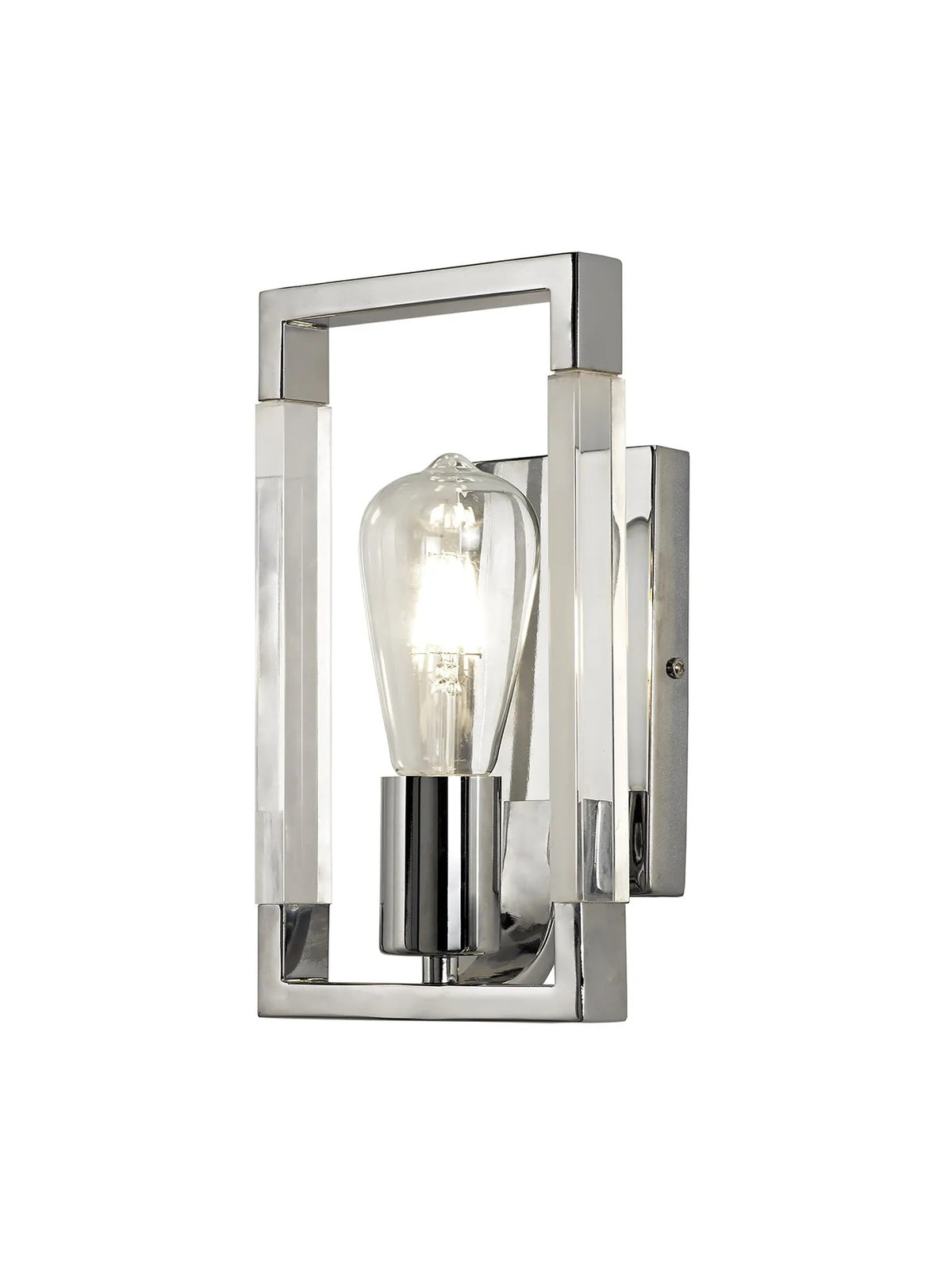 Canto Wall Light in Polished Nickel & Clear Acrylic