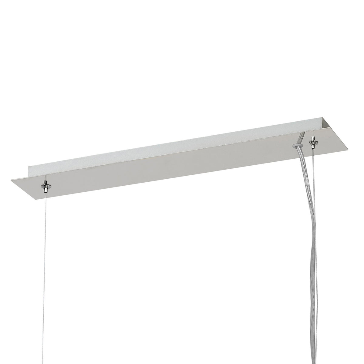 Canto  5 Light Linear Pendant in Polished Nickel & Clear Acrylic