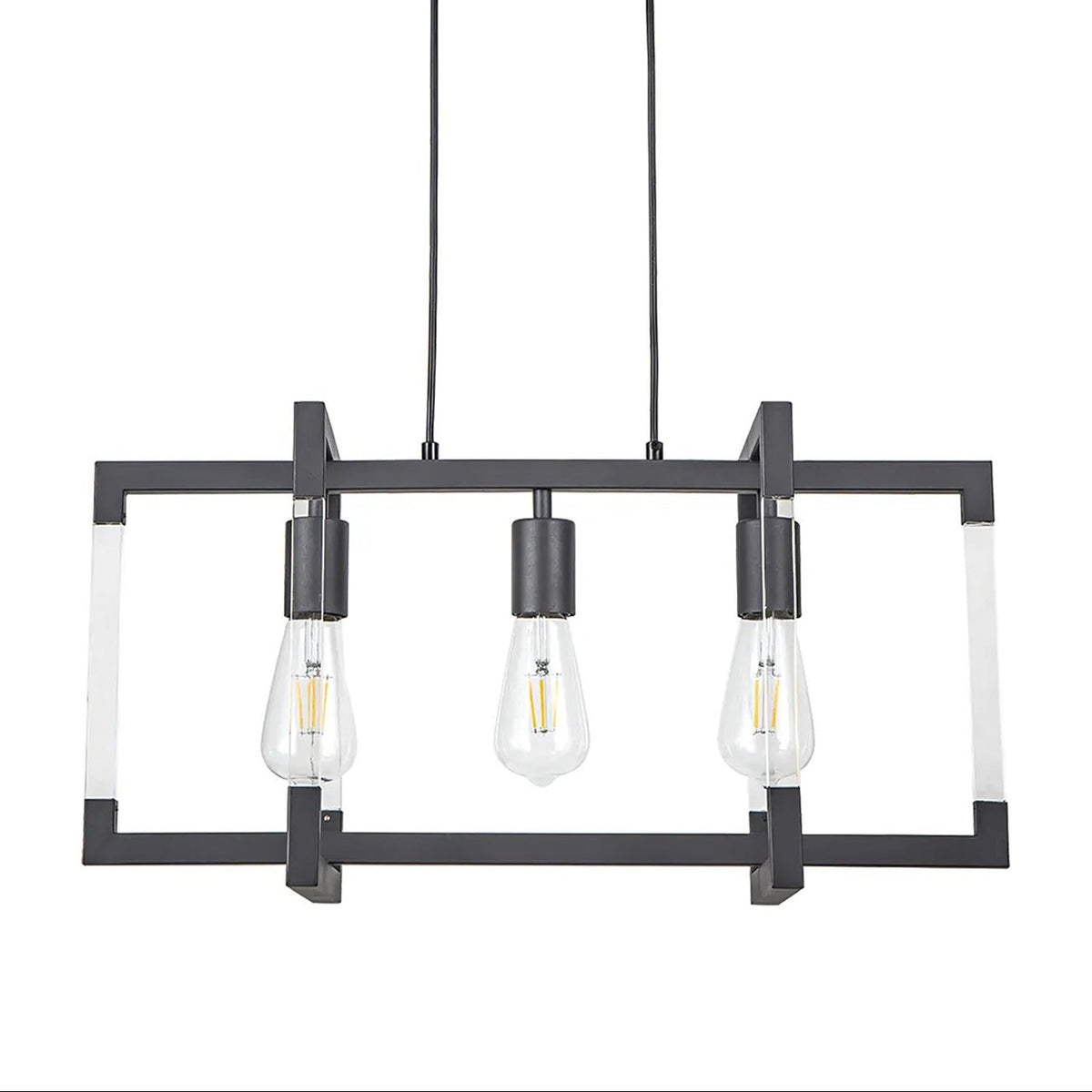 Canto 3 Light Linear Pendant in Graphite Nickel