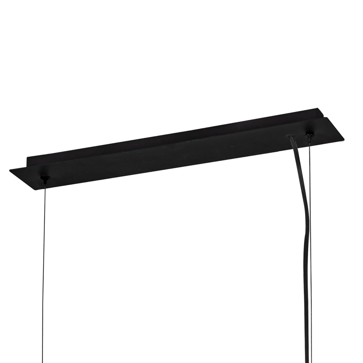 Canto 5 Light Linear Pendant in Graphite & Clear Acrylic