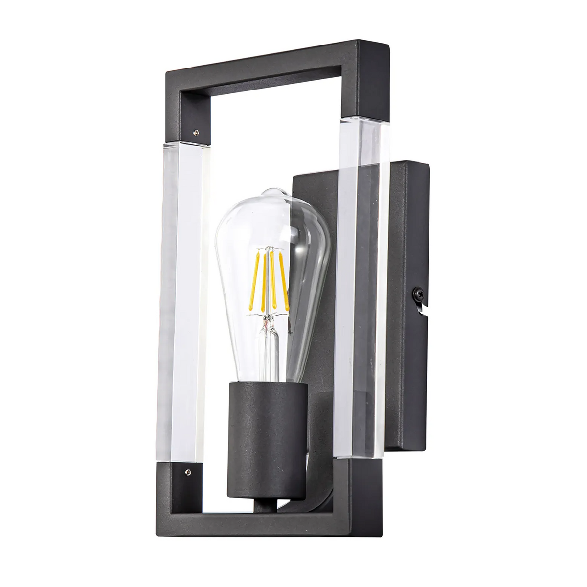 Canto Wall Light in Graphite & Clear Acrylic