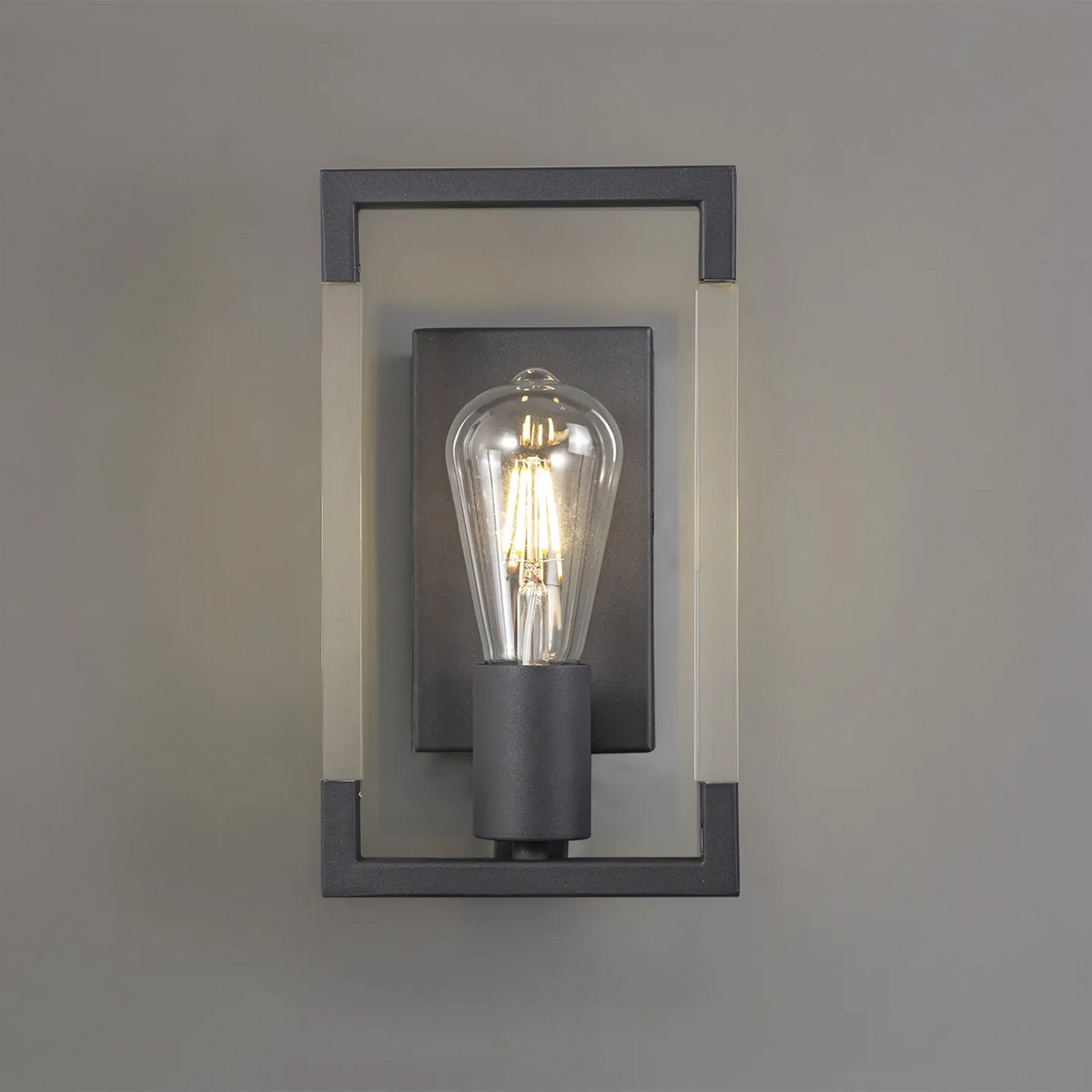 Canto Wall Light in Graphite & Clear Acrylic
