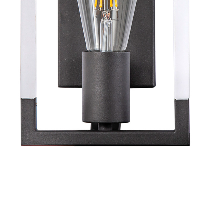 Canto Wall Light in Graphite & Clear Acrylic
