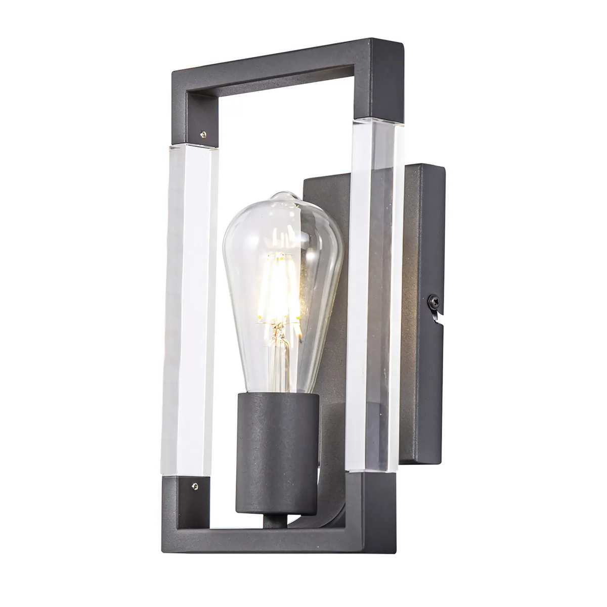 Canto Wall Light in Graphite & Clear Acrylic