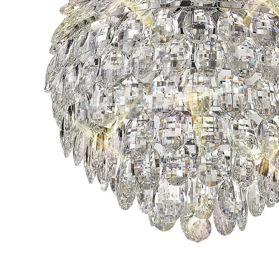 Coniston 6 Light Clear Crystal Pendant Light in Polished Chrome
