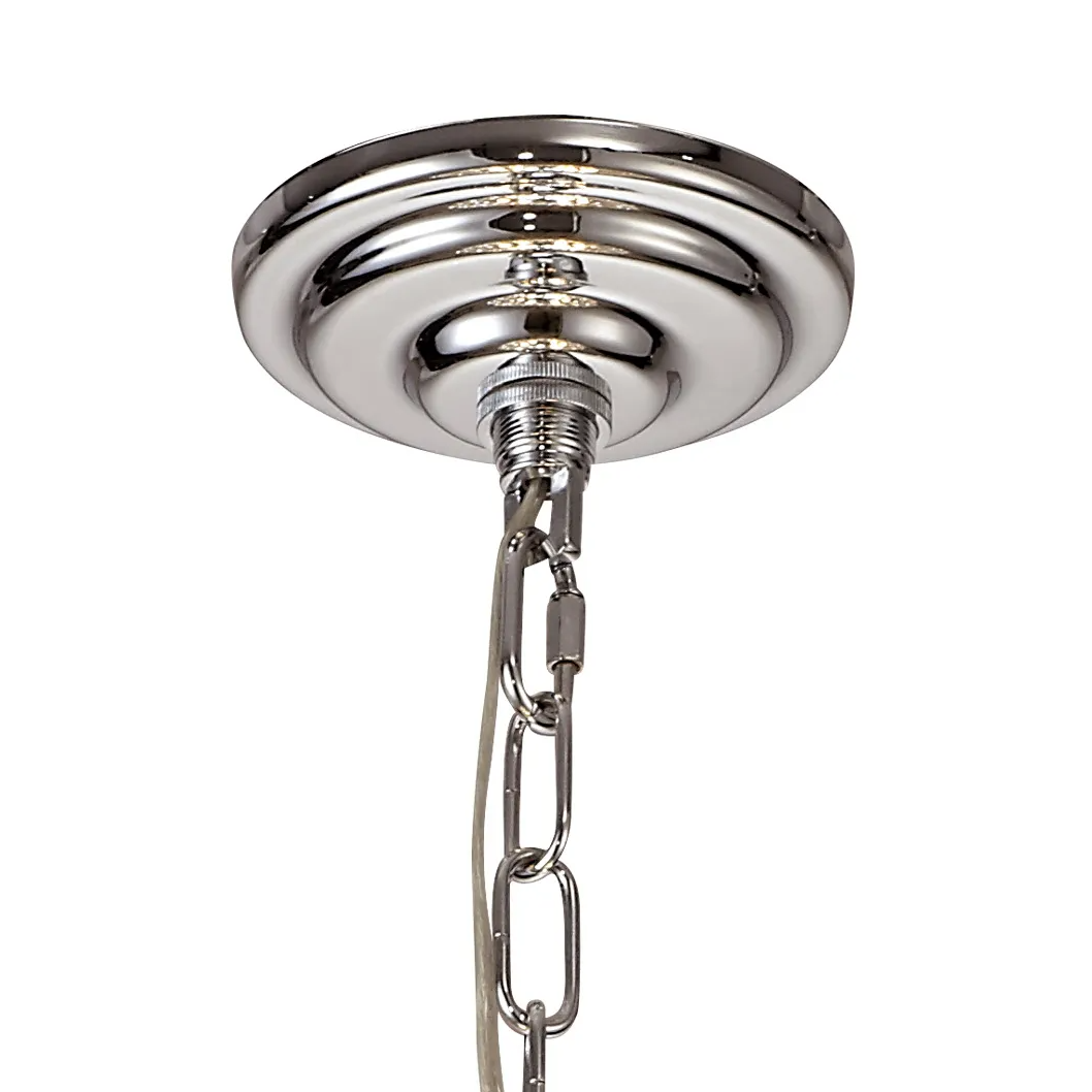 Coniston 6 Light Clear Crystal Pendant Light in Polished Chrome