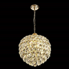 Coniston 6 Light Clear Crystal Pendant Light in French Gold