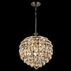 Coniston 6 Light Clear Crystal Pendant Light in Antique Brass