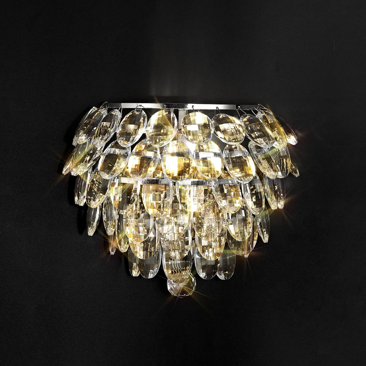 Coniston Small Wall Light in Polished Chrome & Clear Crystal