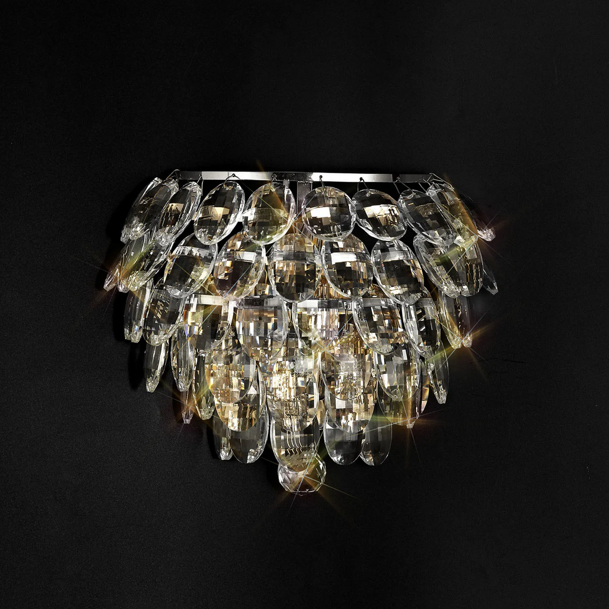 Coniston Small Wall Light in Polished Chrome & Clear Crystal