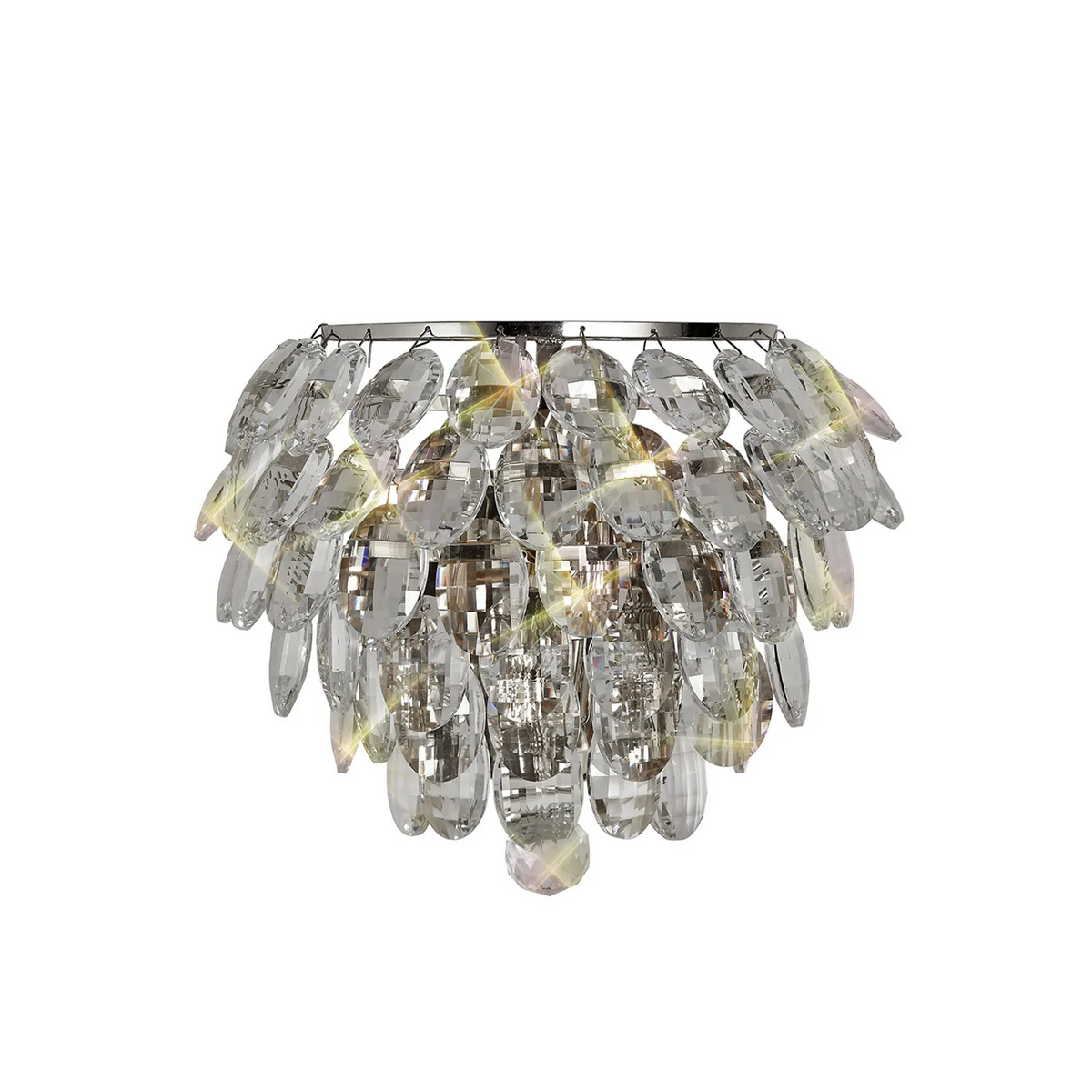 Coniston Small Wall Light in Polished Chrome & Clear Crystal