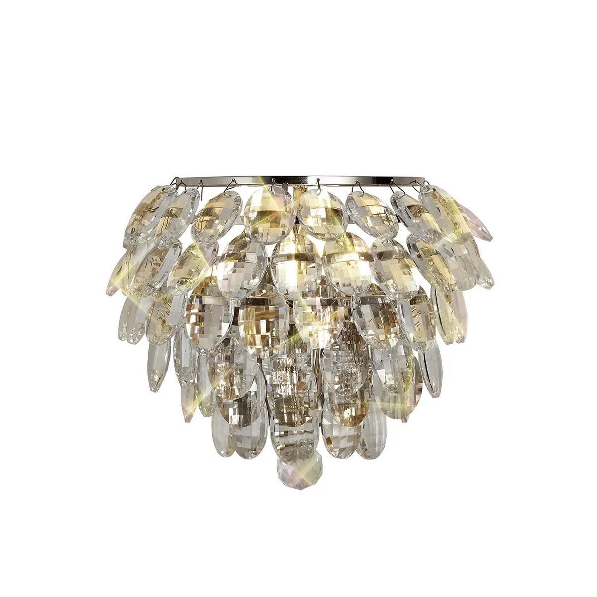 Coniston Small Wall Light in Polished Chrome & Clear Crystal