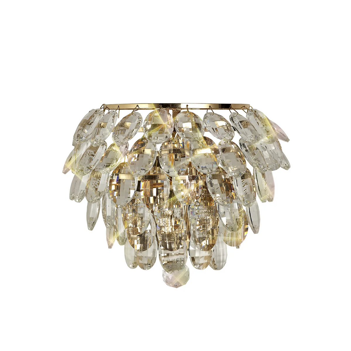 Coniston Small Wall Light in French Gold & Clear Crystal