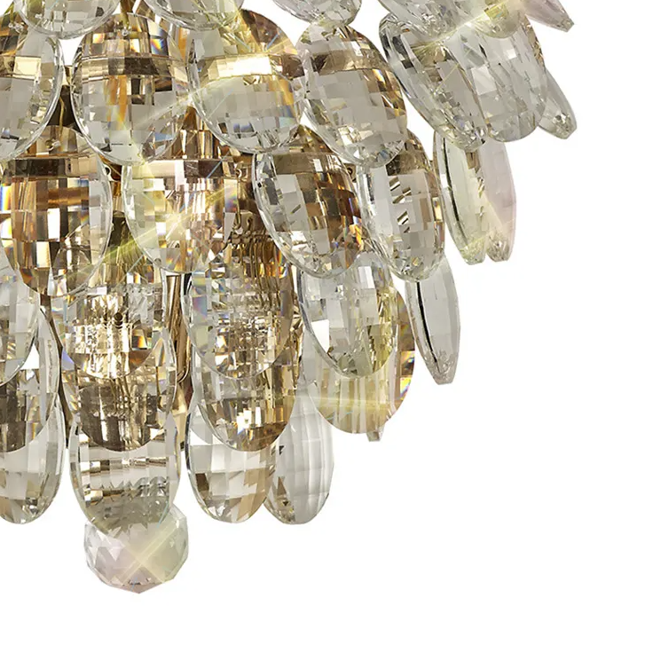 Coniston Small Wall Light in French Gold & Clear Crystal
